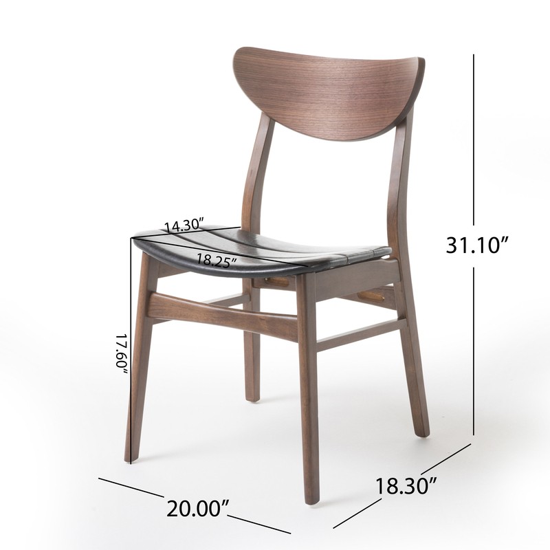 Barros Slat Back Side Chair in Natural Walnut
