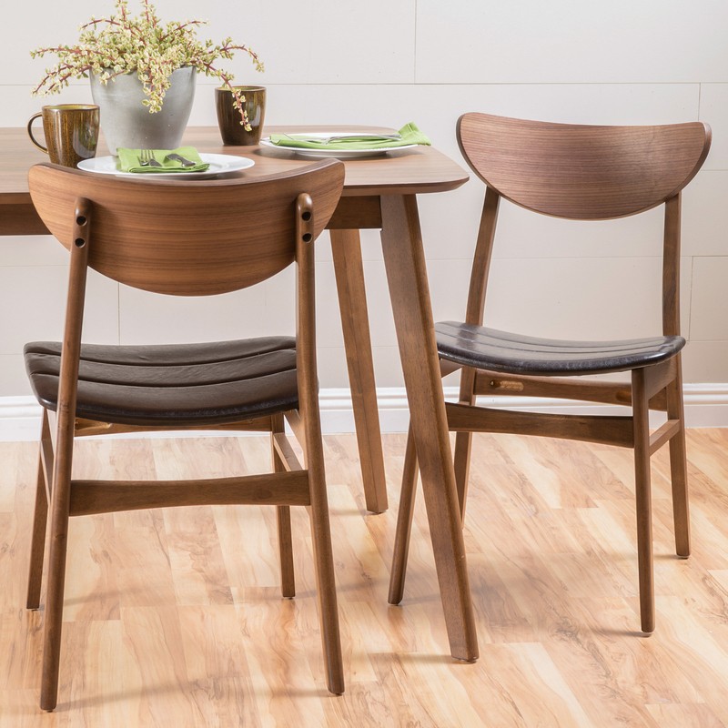 Barros Slat Back Side Chair in Natural Walnut