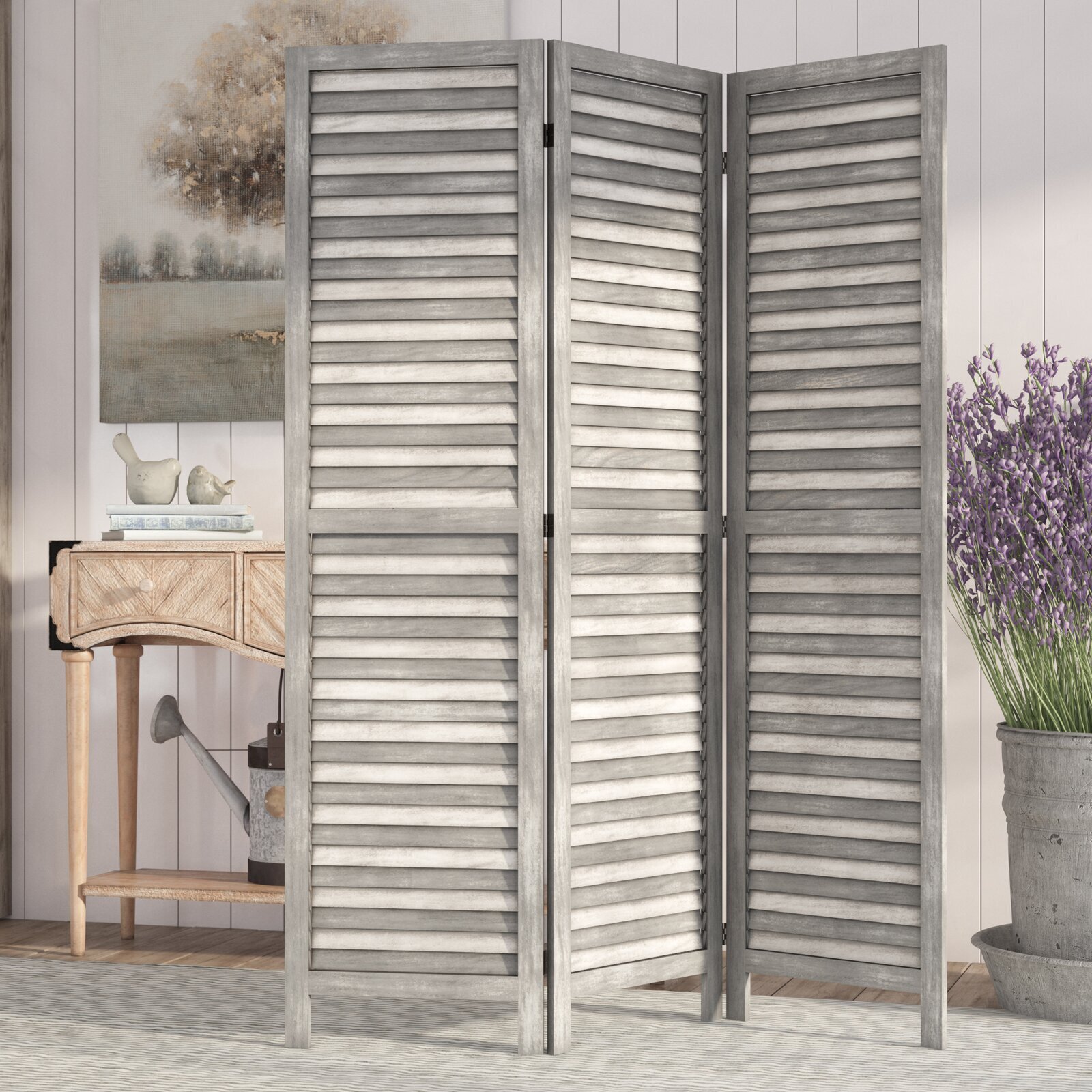 Beach Themed Wooden Fixed Room Dividers