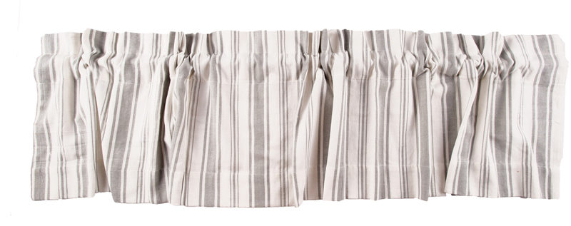 Beals Striped Cotton Ruffled 72'' Window Valance