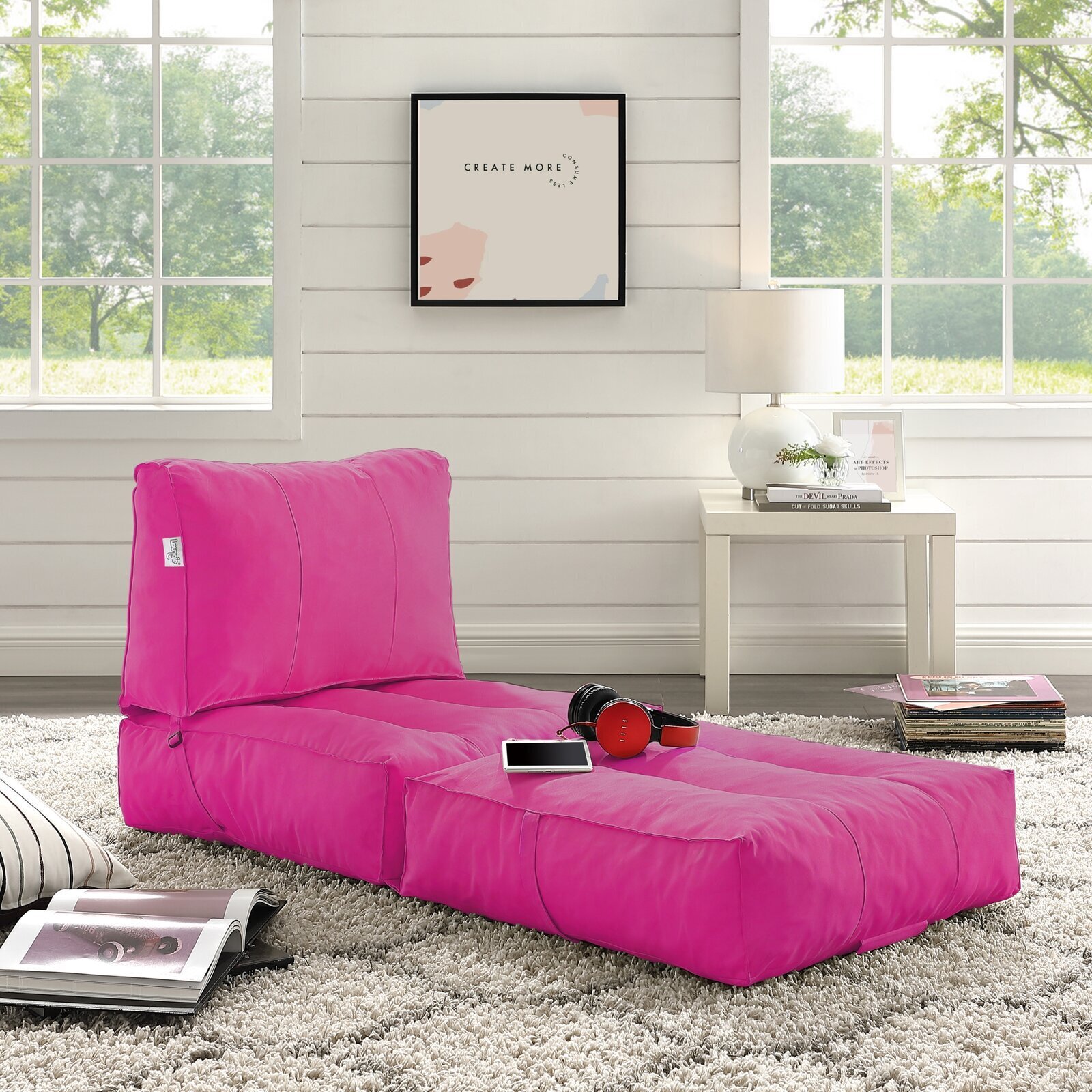 Soft Pink FUR BEANBAG Cover Soft Bedroom Luxury Polo Bean Bag Lounge Movie Chair 