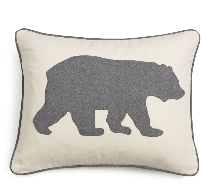 Bear Rectangular Cotton Pillow Cover & Insert