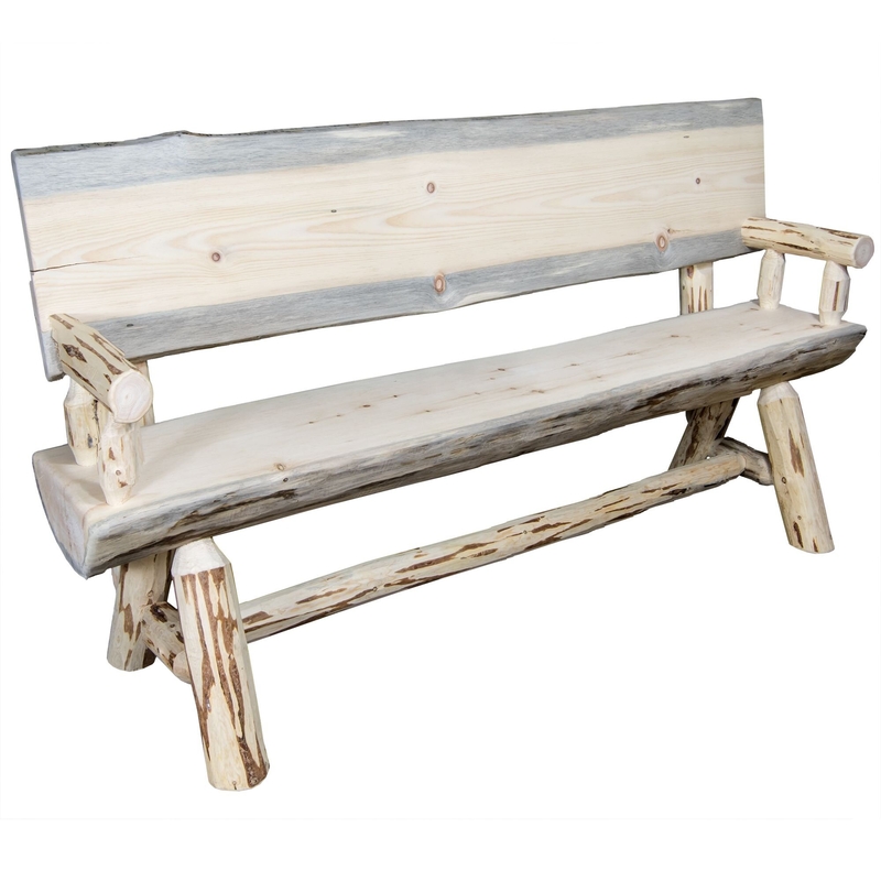 lettering extra Rustic Log Slab Pine Children's Bench kids wooden stools 