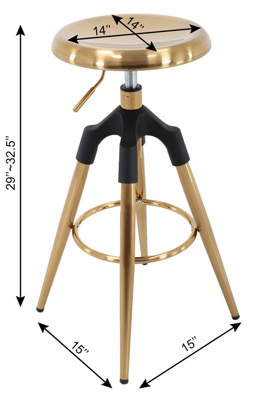 Beaudry Swivel Adjustable Height Bar Stool