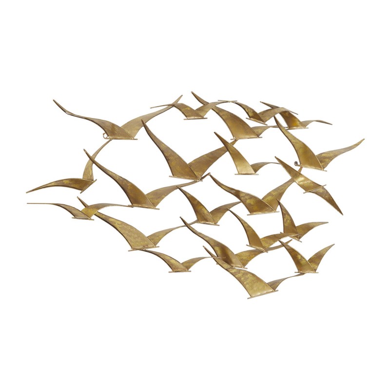 Beautiful Patterned Metal Flocking Birds Wall Decor