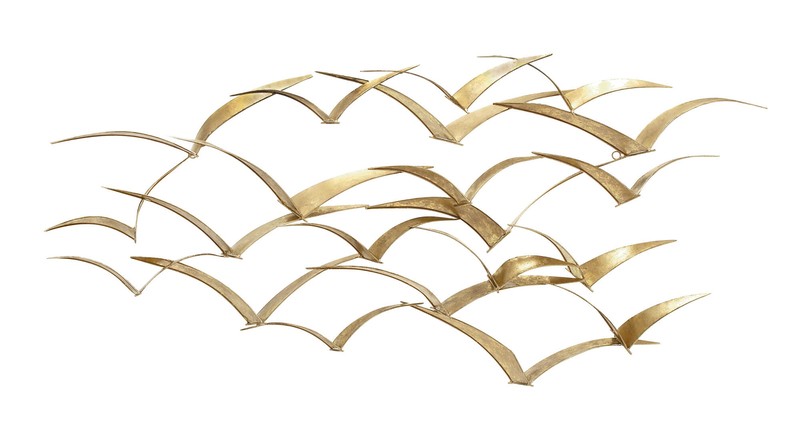 Beautiful Patterned Metal Flocking Birds Wall Decor
