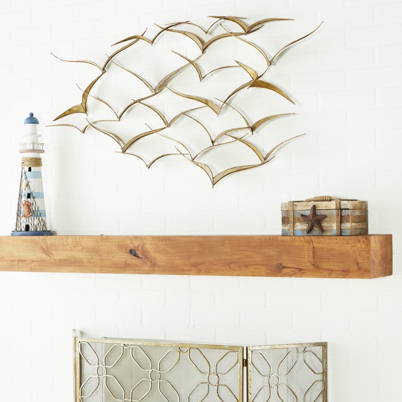 Beautiful Patterned Metal Flocking Birds Wall Decor