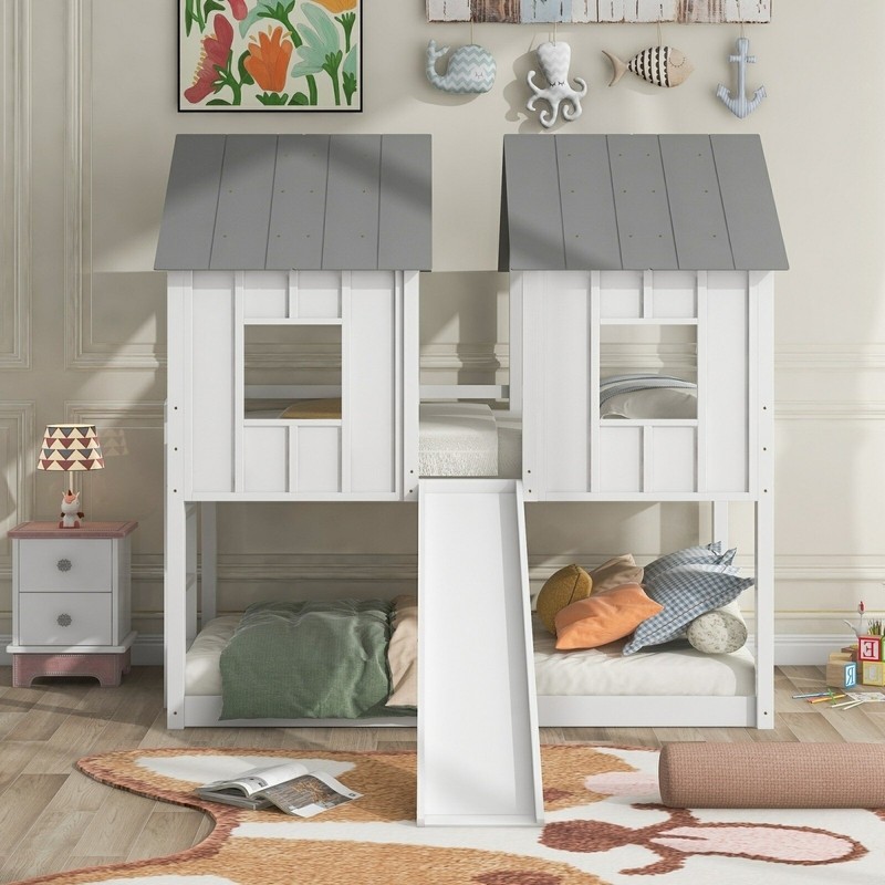 Belchertown Twin Over Twin Standard Bunk Bed by Harper Orchard