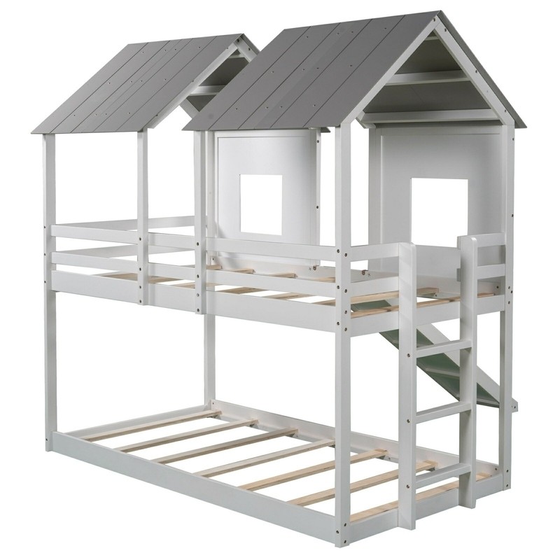 Belchertown Twin Over Twin Standard Bunk Bed by Harper Orchard