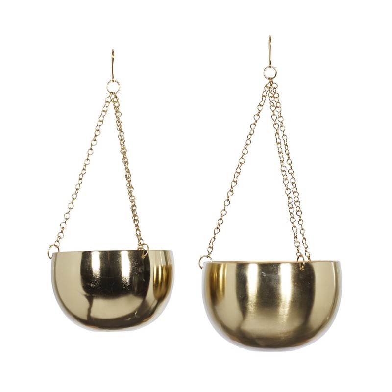 Benally 2 - Piece Iron Hanging Planter Set