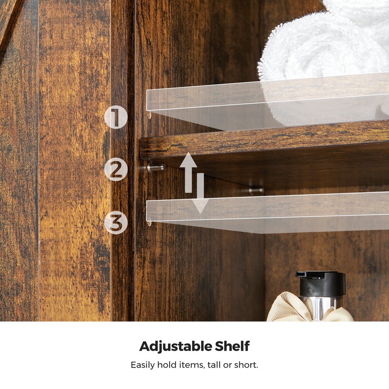 Bergenia 25.2'' W x 66.9'' H x 9.4'' D Over-The-Toilet Storage