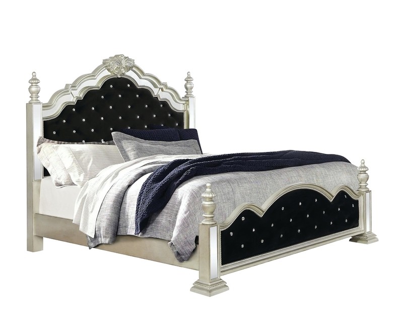Berkow Upholstered Four Poster Standard 5 Piece Configurable Bedroom Set