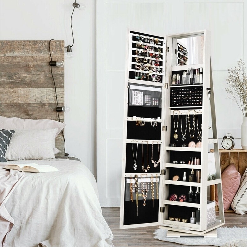 Bernet 15'' Wide Jewelry Armoire with Mirror