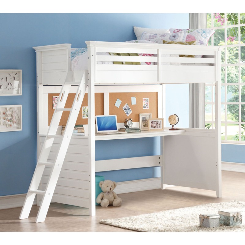 Beyah Twin Loft Bed with Bookcase by Harriet Bee