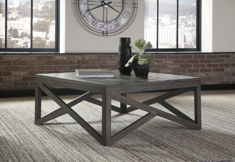 Billingsley Solid Wood Cross Legs Coffee Table