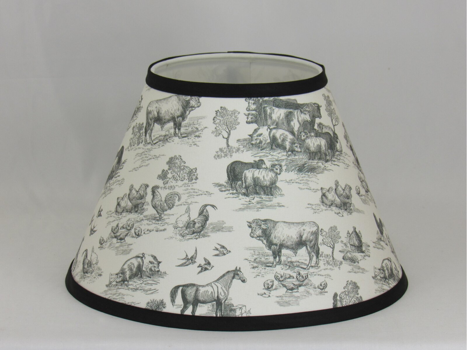 Black and White Horse Lamp Shade