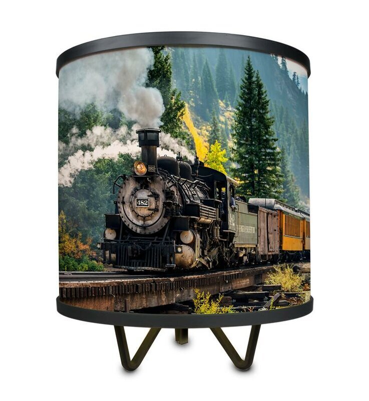 Black Train Table Lamp