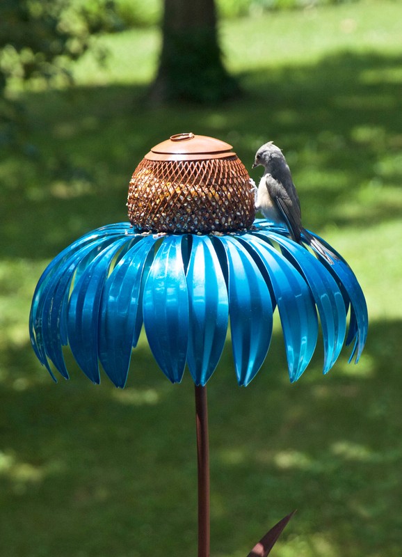 Blueberry Pie Coneflower Decorative Bird Feeder