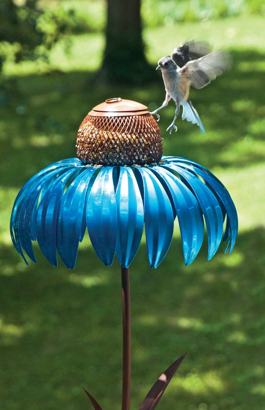 Blueberry Pie Coneflower Decorative Bird Feeder