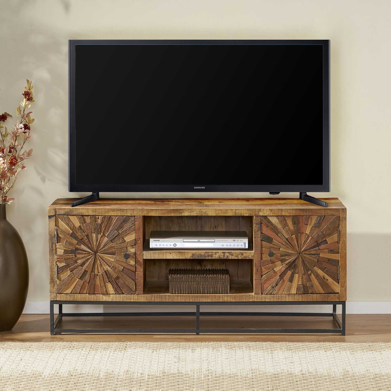 Boho Unique TV Consoles With Engineered Wood 