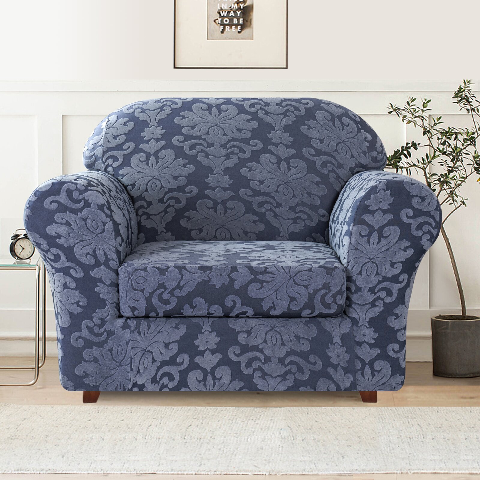 Box Cushion Accent Chair Slipcover