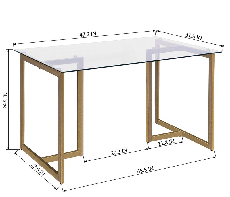 Braelyn 47.2'' Iron Dining Table