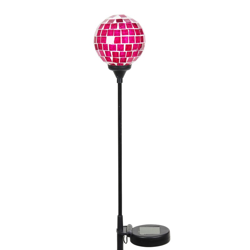 Brandt Solar Mosaic Glass Ball Garden Stake