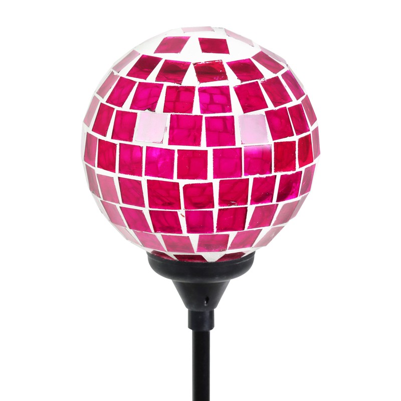 Brandt Solar Mosaic Glass Ball Garden Stake