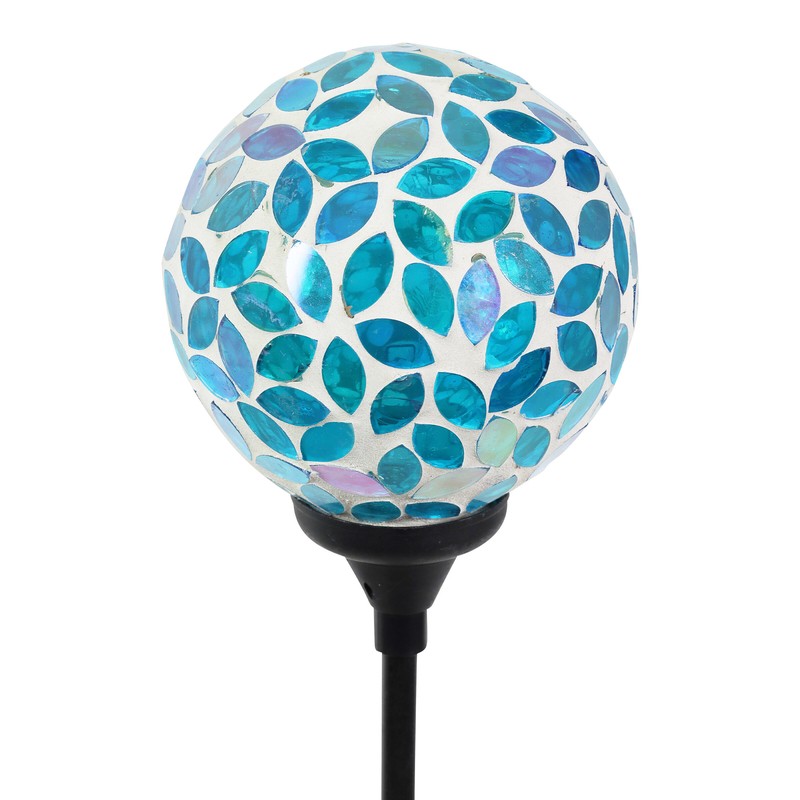 Bray Solar Mosaic Glass Ball Garden Stake