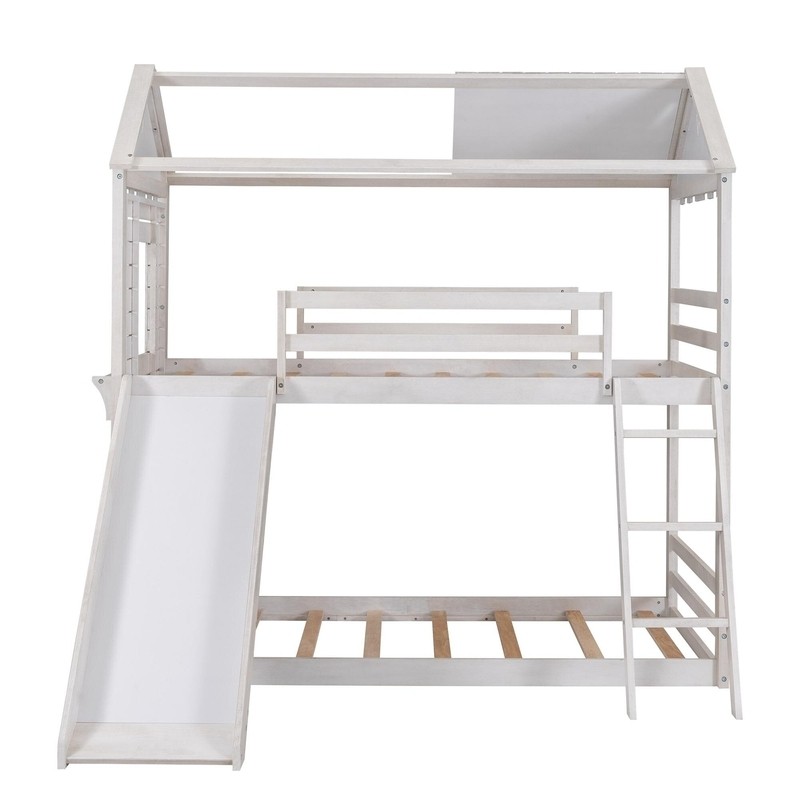 Brenner Twin Over Twin Solid Wood Standard Bunk Bed by Harper Orchard
