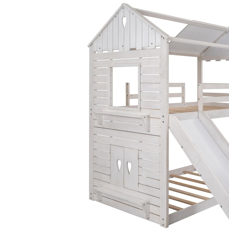 Brenner Twin Over Twin Solid Wood Standard Bunk Bed by Harper Orchard