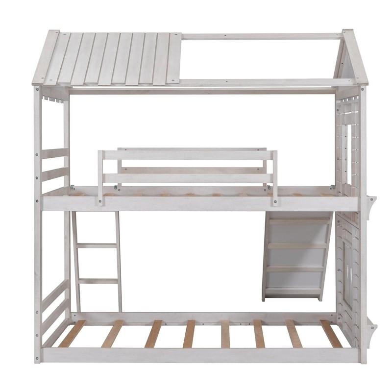 Brenner Twin Over Twin Solid Wood Standard Bunk Bed by Harper Orchard