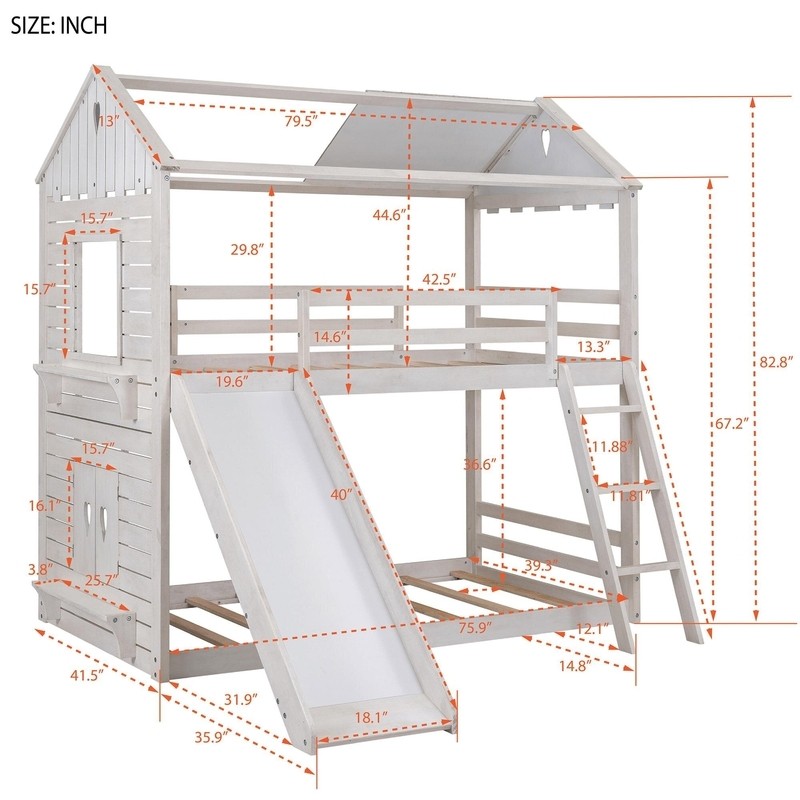 Brenner Twin Over Twin Solid Wood Standard Bunk Bed by Harper Orchard