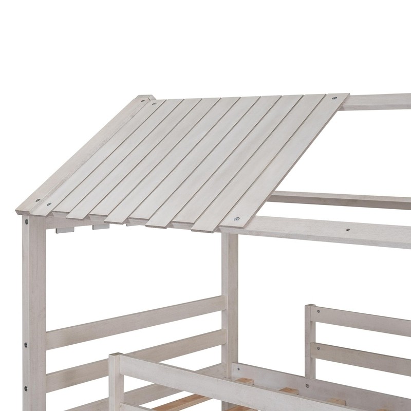 Brenner Twin Over Twin Solid Wood Standard Bunk Bed by Harper Orchard