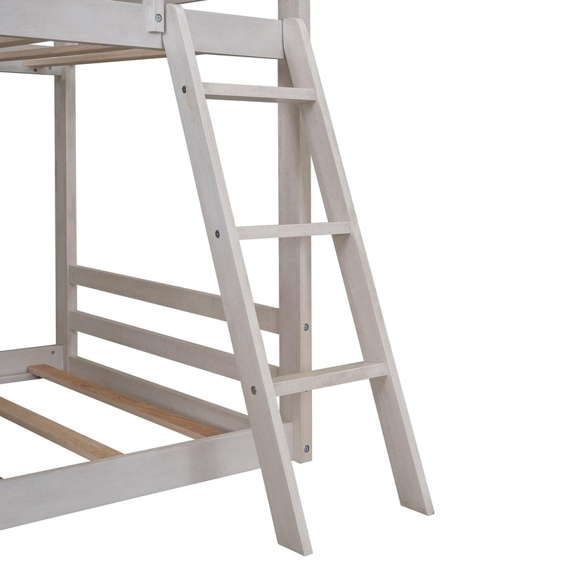 Brenner Twin Over Twin Solid Wood Standard Bunk Bed by Harper Orchard