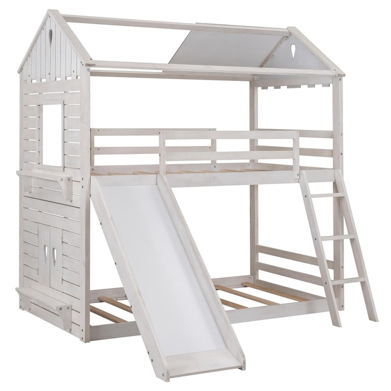 Brenner Twin Over Twin Solid Wood Standard Bunk Bed by Harper Orchard