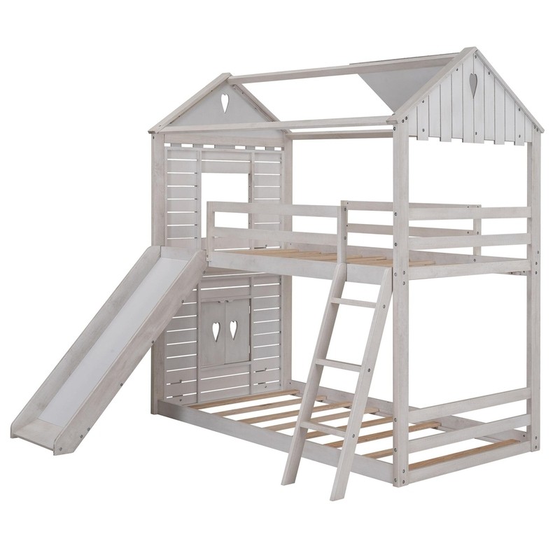 Brenner Twin Over Twin Solid Wood Standard Bunk Bed by Harper Orchard