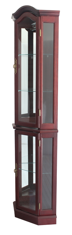 Brumunddal 20.5'' Wide Mirrored Back Curio Cabinet with Lighting