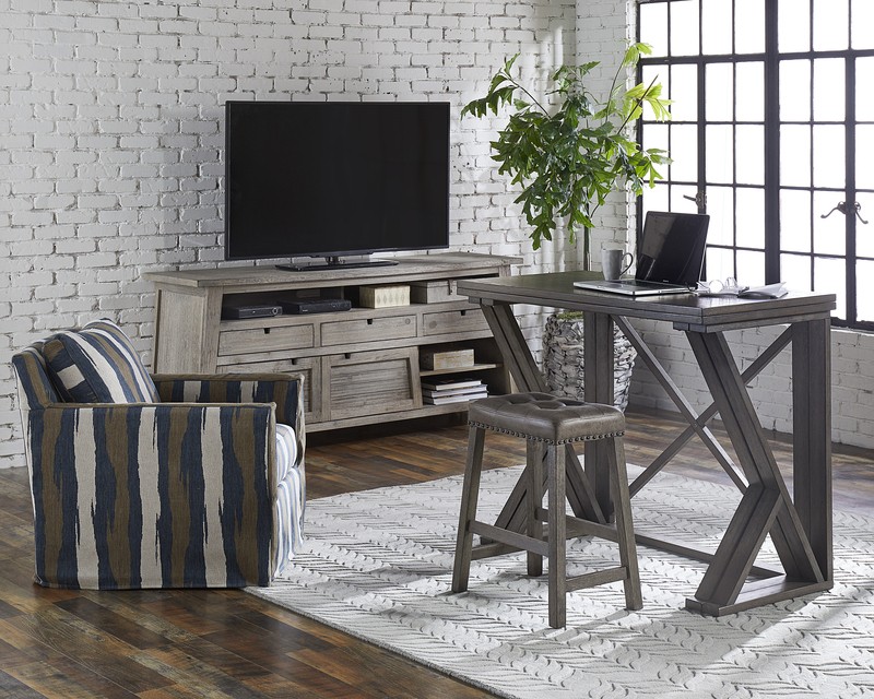 Buckwalter Counter Height Drop Leaf Solid Wood Dining Table