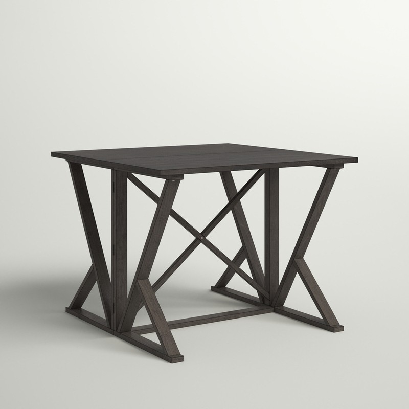 Buckwalter Counter Height Drop Leaf Solid Wood Dining Table