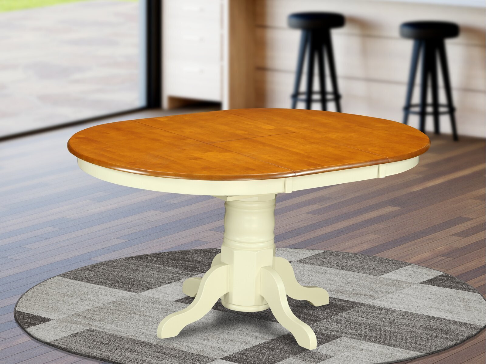 Butterfly Leaf Pedestal Dining Table 