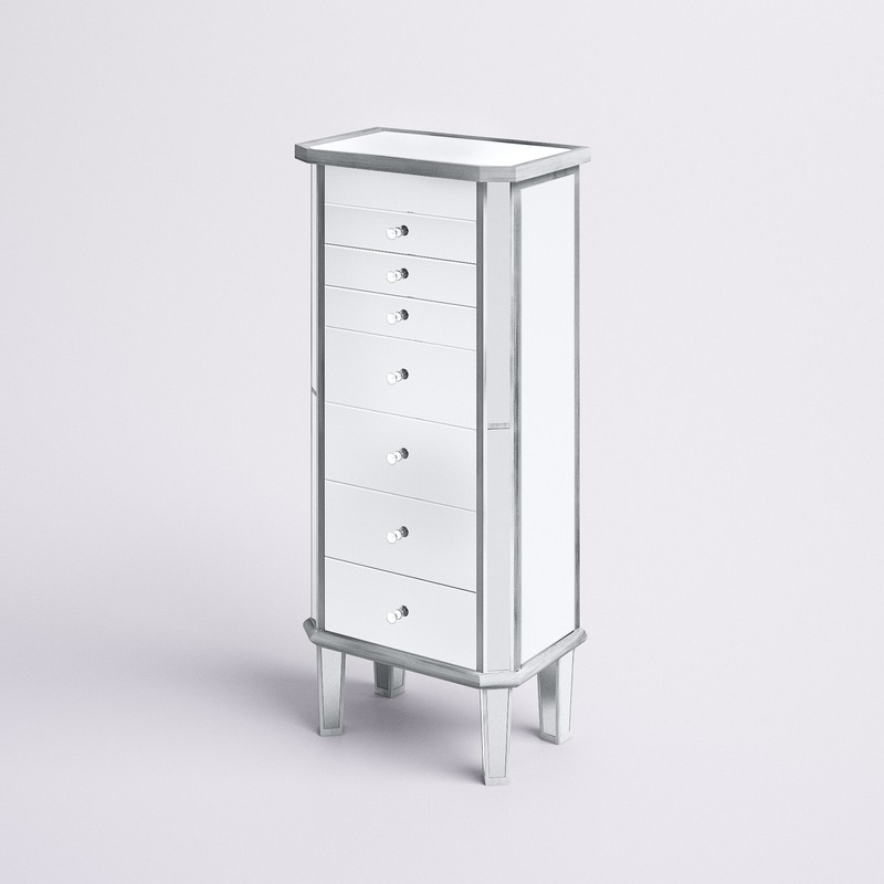 Caila 18'' Wide Jewelry Armoire with Mirror