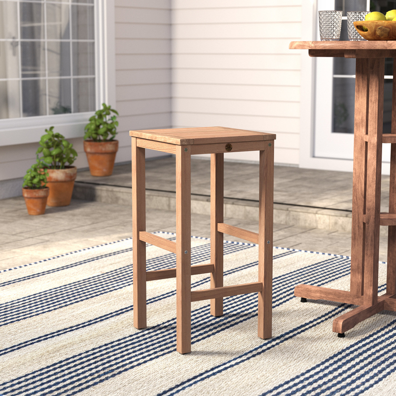 Camelle 30" Teak Patio Bar Stool