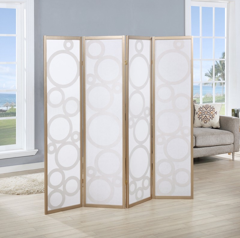 Cantero 70'' W x 70'' H 4 - Panel Solid Wood Folding Room Divider