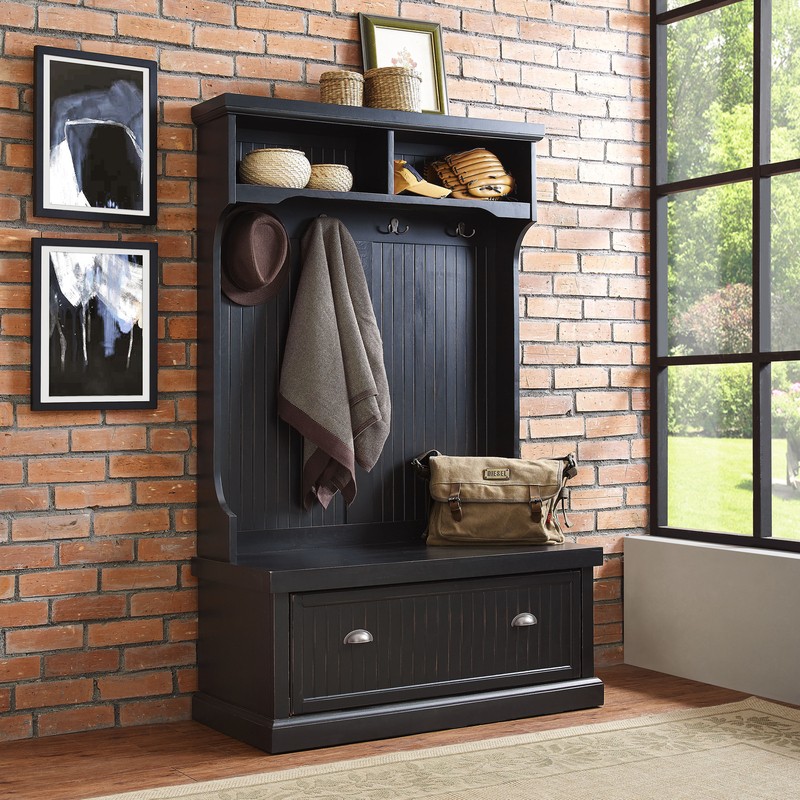 Carmel 40'' Wide Hall Tree with Bench and Shoe Storage