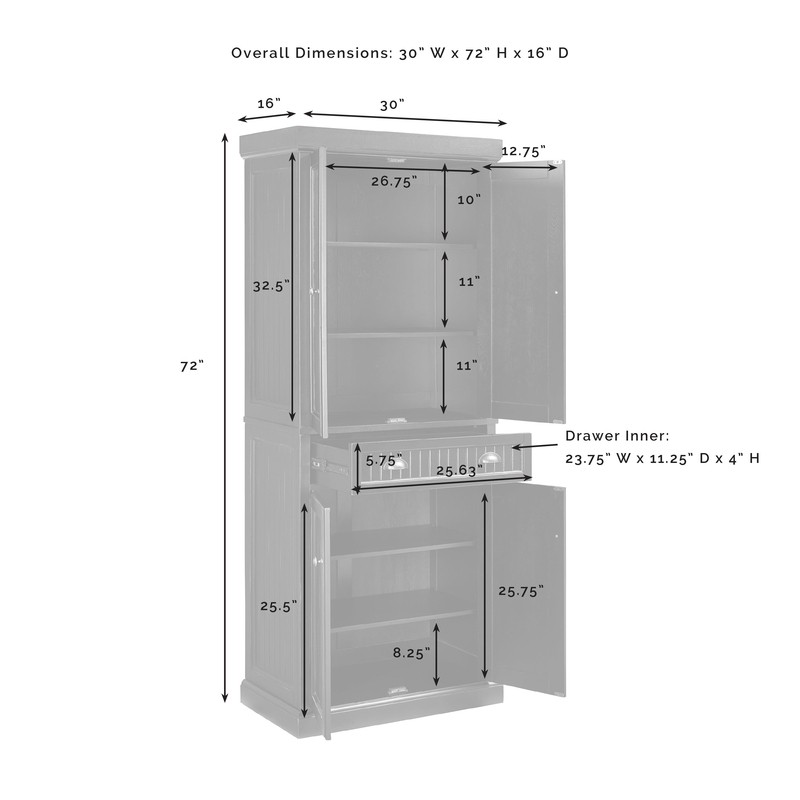 Carmel 72" Kitchen Pantry