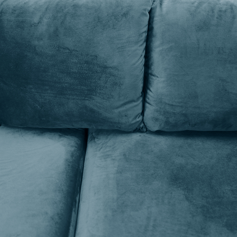 Caspian 97" Wide Velvet Left Hand Facing Sofa & Chaise