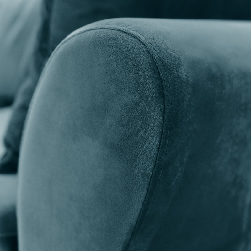 Caspian 97" Wide Velvet Left Hand Facing Sofa & Chaise