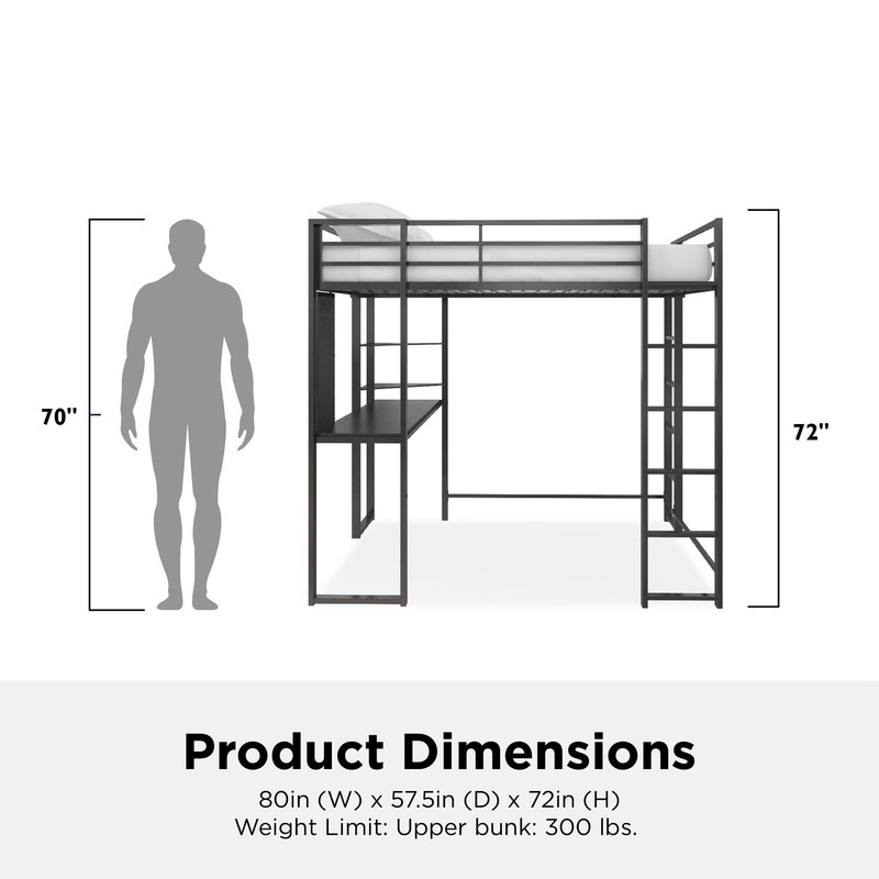 Cato Loft Bed with Bookcase by Mack & Milo™