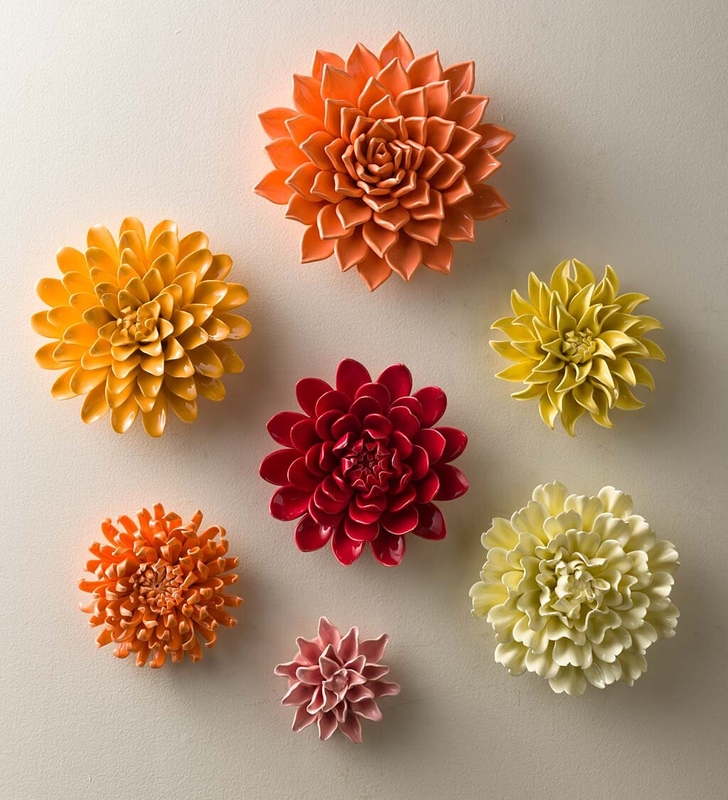 Ceramic Flowers Wall Décor
